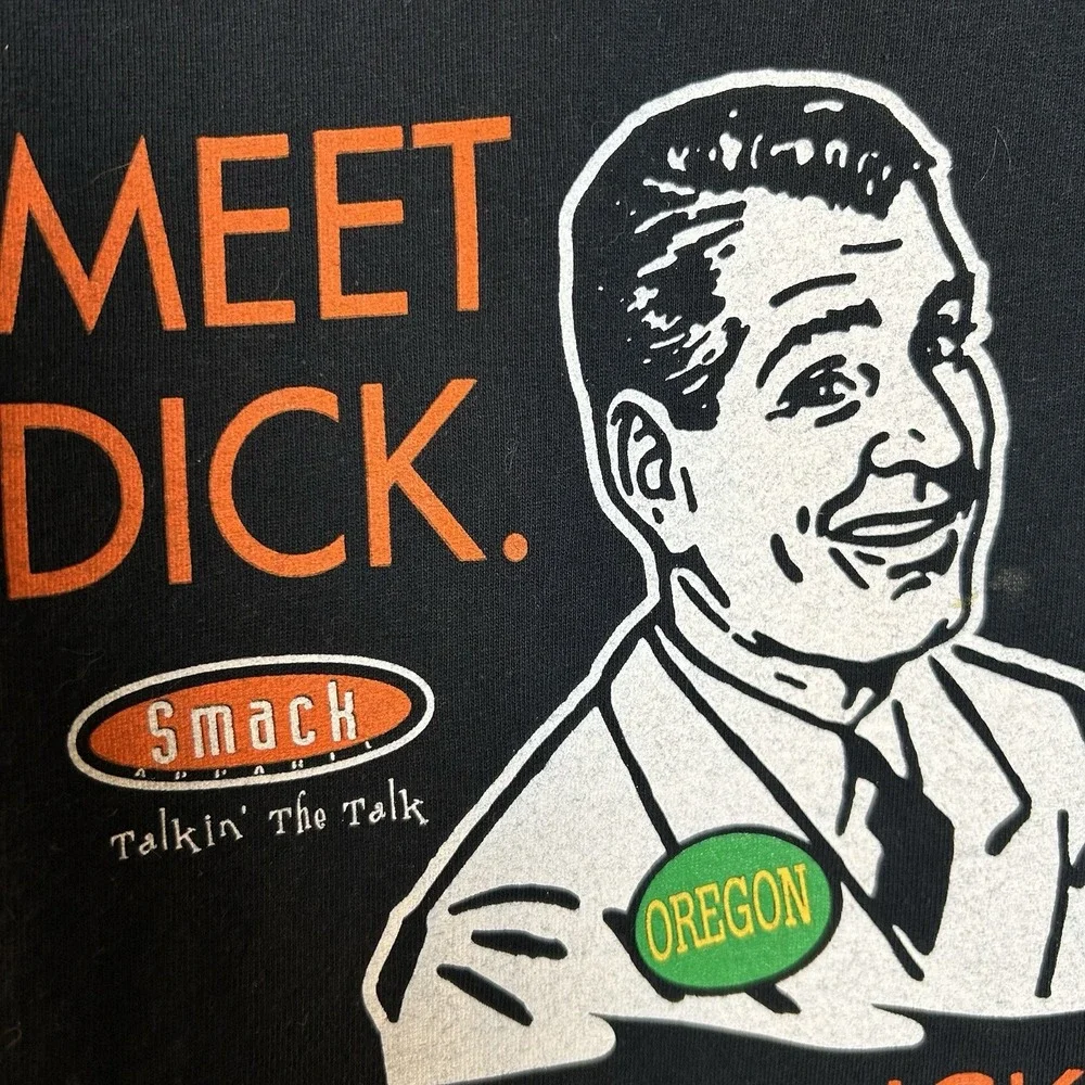 VTG Oregon State Fans - Don't be a Dick Black T-Shirt Size Large Humor Tee